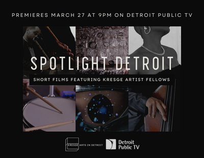 Image with 6 film stills promoting the premiere of "Spotlight Detroit: Short Films Featuring Kresge Artist Fellows"