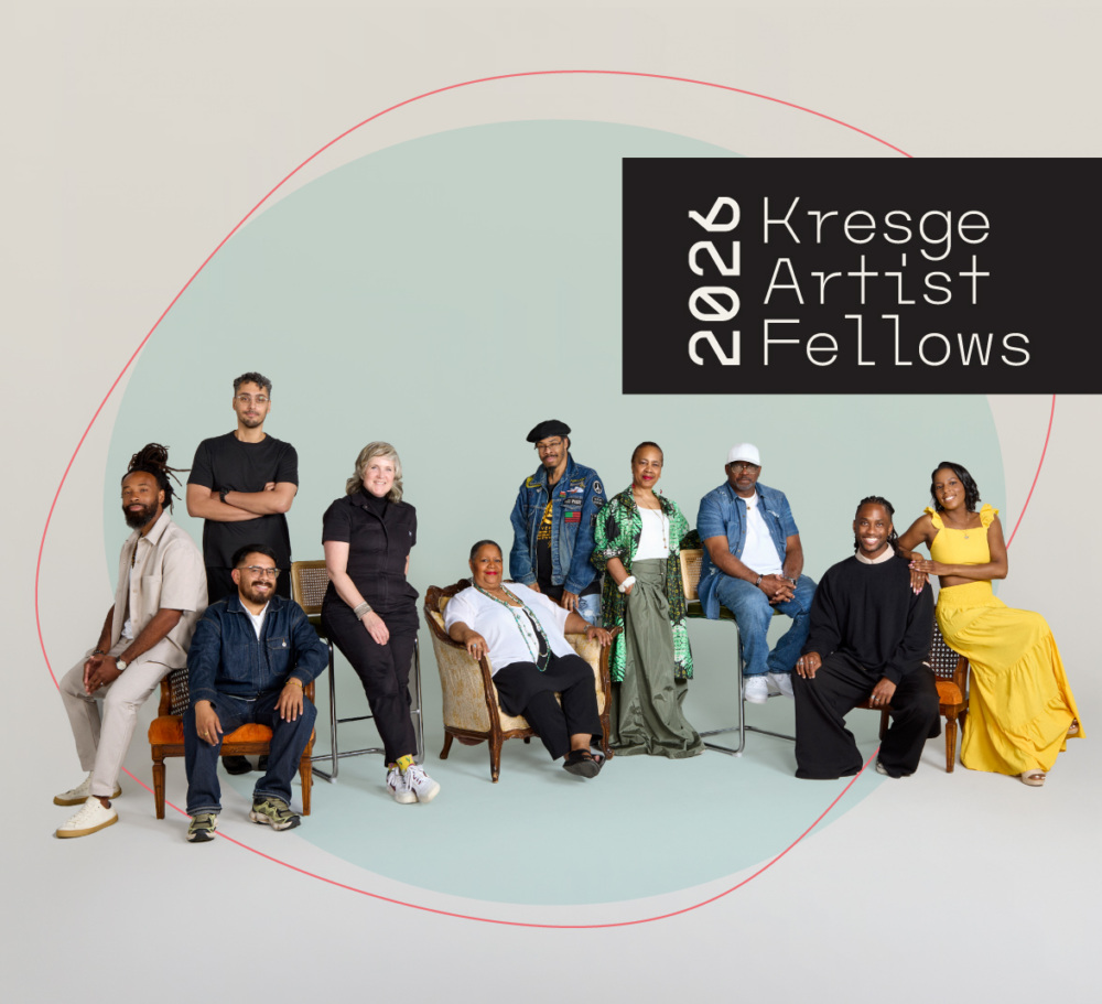 Announcement graphic featuring photos of the 2026 Kresge Artist Fellows