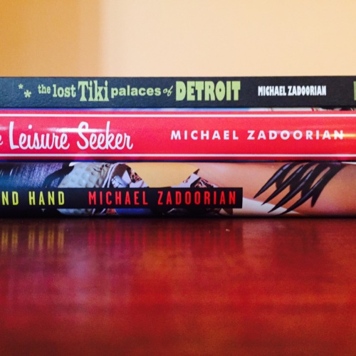 Photo of stack of books by Michael Zadoorian