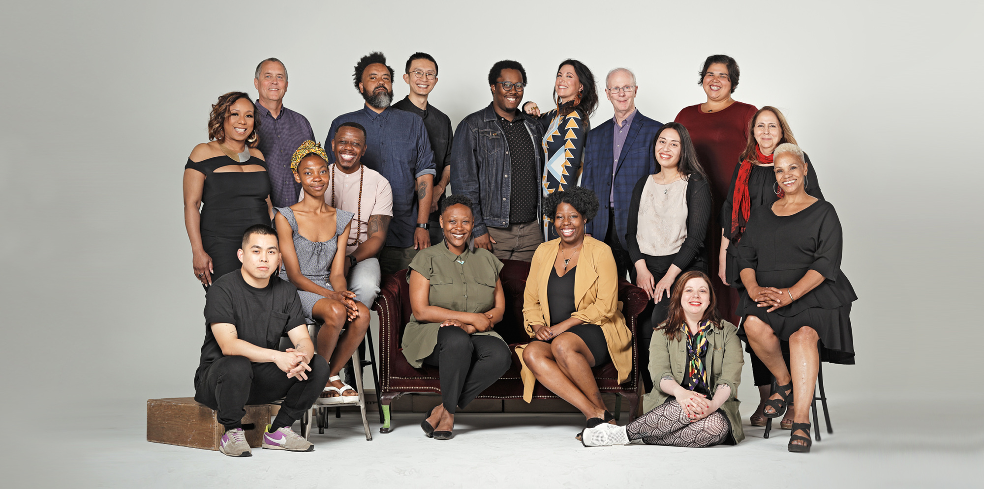 Group photo of the 209 Kresge Artist Fellows by Noah Stephens