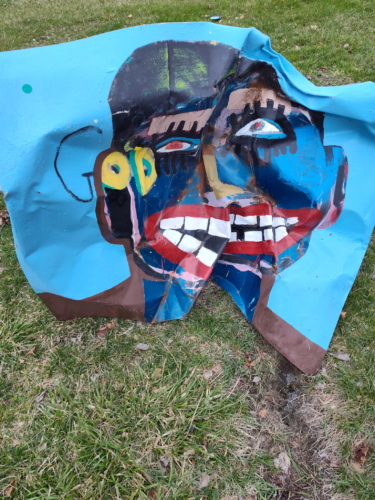 Tyree Guyton, Timeless Time, Paint on Aluminum, 2000