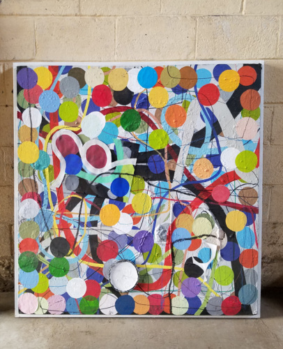 Tyree Guyton, Aussie Series, Paint on Masonite, 2004