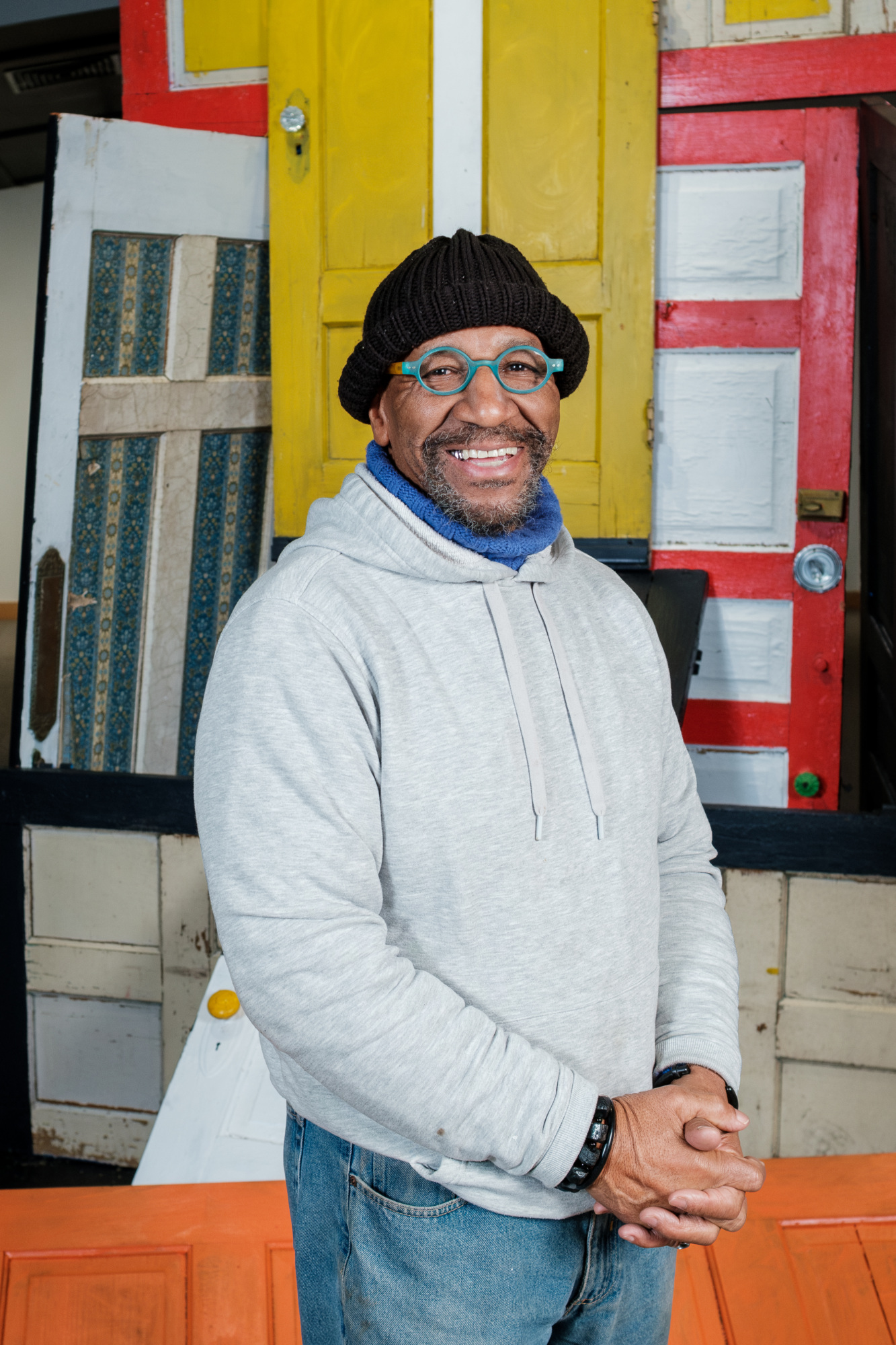 2026 Kresge Eminent Artist Tyree Guyton at his exhibit at the Ella Sharp Museum on Saturday, Jan. 10, 2026 in Jackson, Mich.