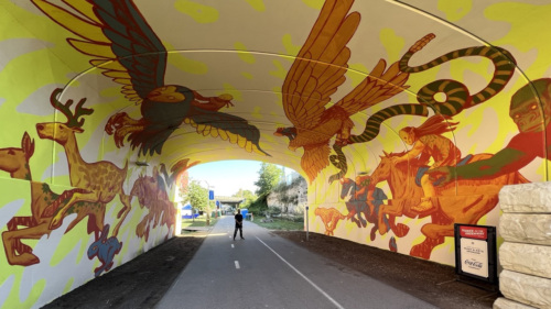 "Dequindre Cut Cave Painting" by 2025 Kresge Artist Fellow Ivan Montoya
